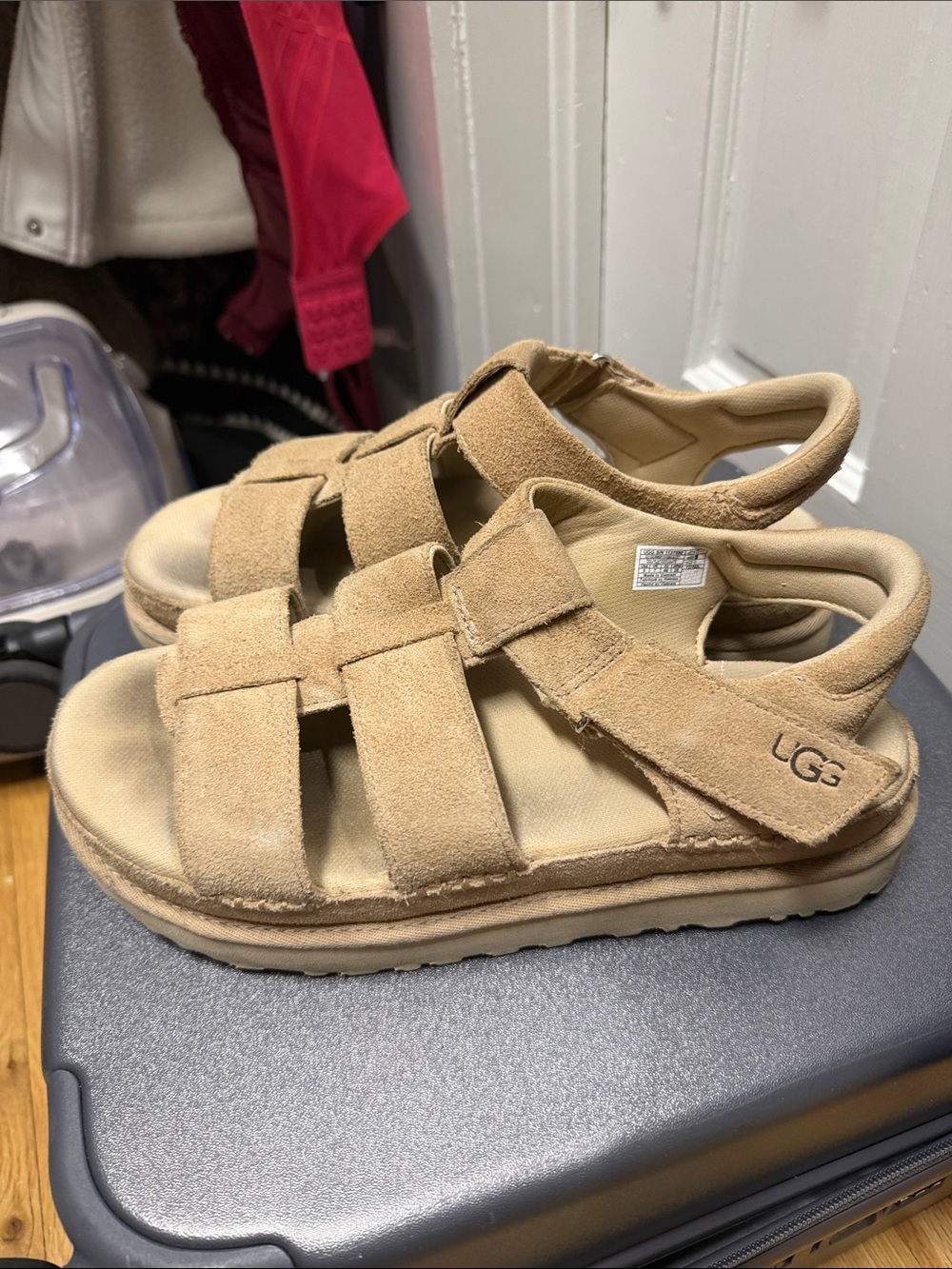 UGG women’s  Chestnut Suede Strappy Sandals